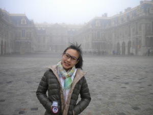 Versailles....not sure what my hair is doing..